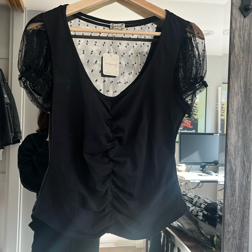 Free people intimately Polka dot sheer